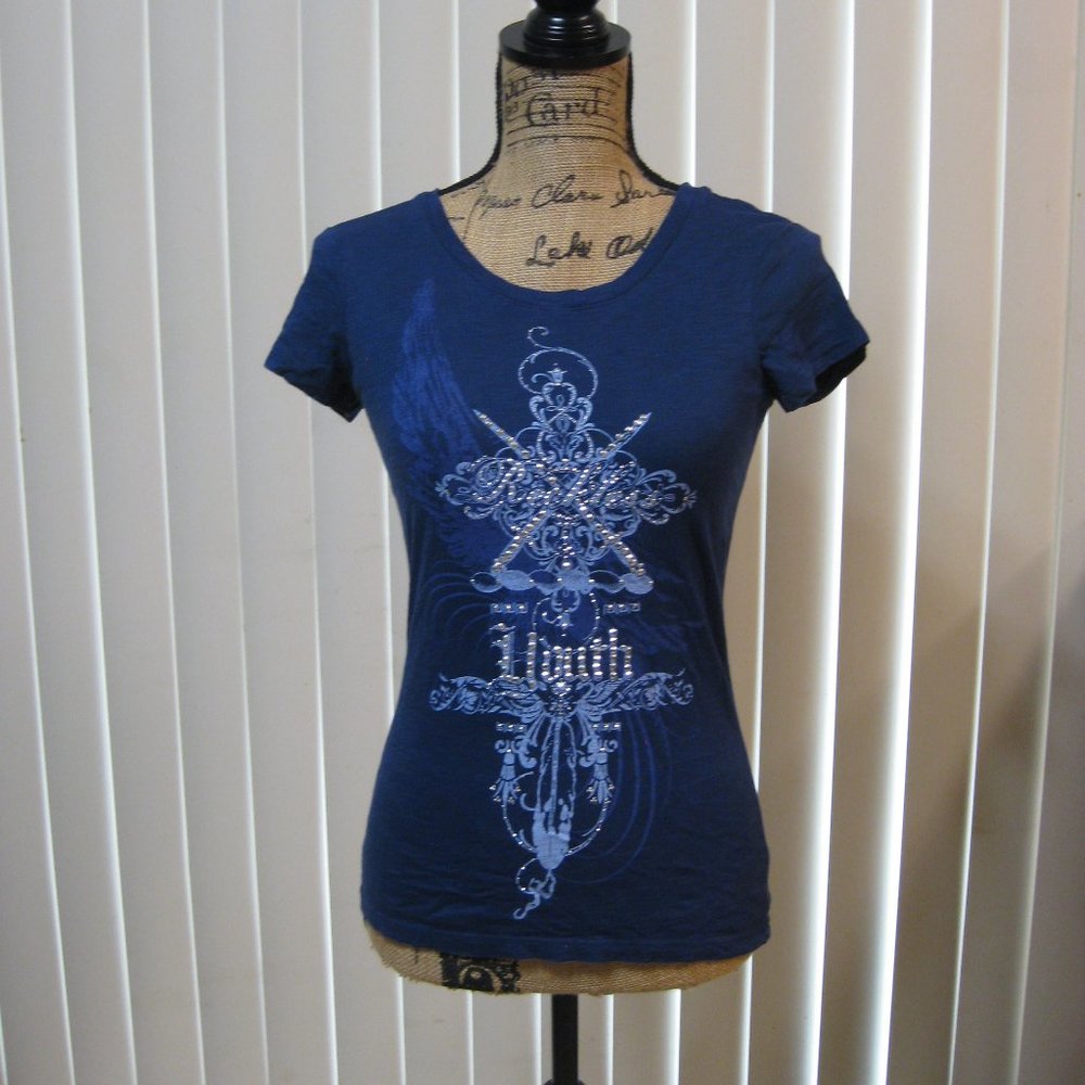 NWOT Express purple graphic tee t shirt top XS extra small